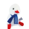 Allez les Bleus - Peluche poussin Cocorico blanc avec écharpe supporter - 20 cm