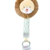 Attache sucette Lion - Couleurs Savane - 18 cm - Vert