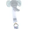 Attache sucette éléphant - 18 cm - gris clair