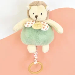 Boite a musique bebe - Hérisson vert - 20 cm