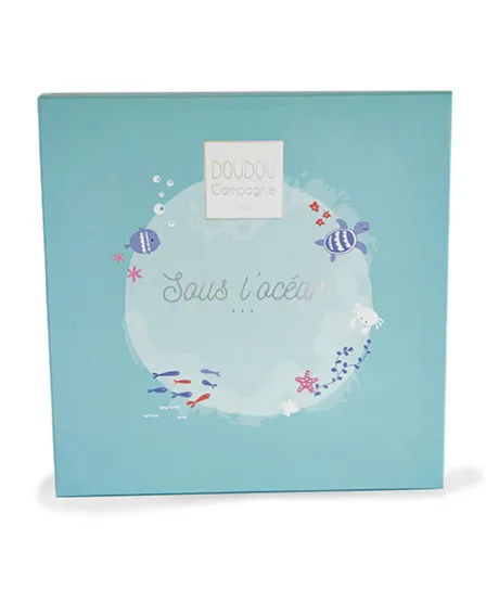 Cape de bain bébé poisson vert - 80 x 80 cm