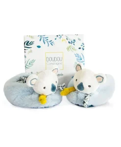 Chaussons bébé avec hochets Yoca le koala - 0/6 mois