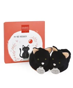 Chaussons bébé Chat noir - 0-6 mois