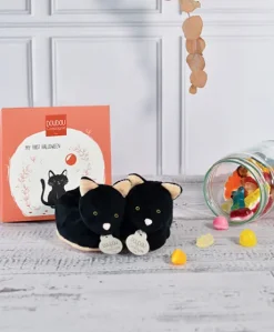 Chaussons bébé Chat noir - 0-6 mois