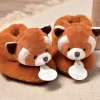 Chaussons bebe en peluche panda roux - Unicef - 0-6 mois