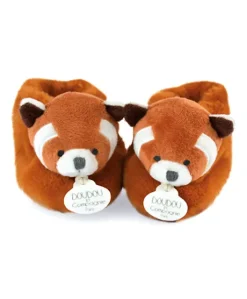 Chaussons bebe en peluche panda roux - Unicef - 0-6 mois