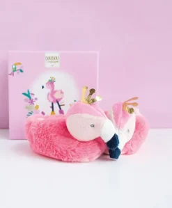 Coffret chaussons Bébé - Flamant rose 0-6 Mois