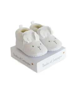 Coffret chaussons Bébé blancs - 0/6  mois