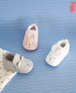 Coffret chaussons Bébé blancs - 0/6  mois