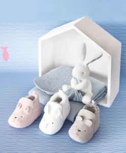 Coffret chaussons Bébé blancs - 0/6  mois