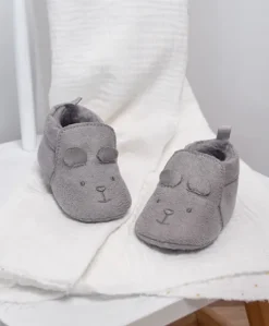 Coffret chaussons Bébé gris - 0/6  mois