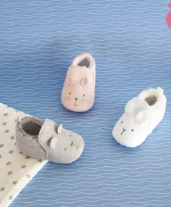 Coffret chaussons Bébé roses - 0/6  mois