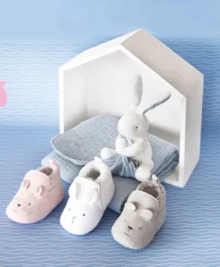 Coffret chaussons Bébé roses - 0/6  mois