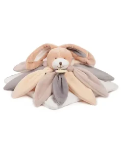 Coffret Doudou lapin pétales Collector taupe - 28 cm