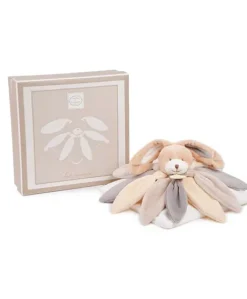 Coffret Doudou lapin pétales Collector taupe - 28 cm