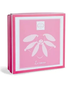 Coffret Doudou lapin pétales Collector rose - 28 cm