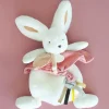 Coffret Doudou plat Lapin Vieux rose - Happy Boho - 25 cm