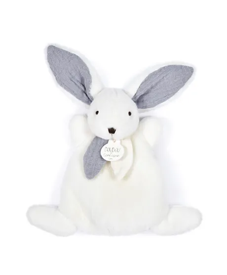 Coffret Mini Doudou Lapin Bleu - Happy Glossy - 17 cm