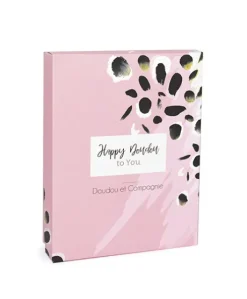Coffret Mini Doudou Lapin rose - Happy Blush - 17 cm