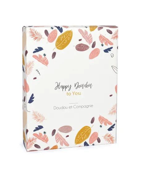 Coffret Mini Doudou Lapin Vieux rose - Happy Boho - 17 cm