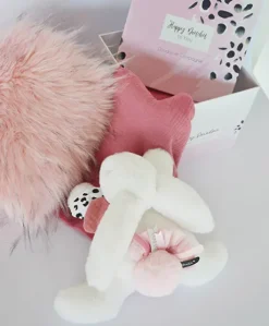 Coffret Pantin Lapin rose - Happy Blush - 25 cm