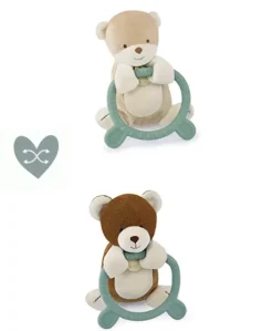 Doudou anneau de dentition - Hochet - HOULAHOP - Vert d'eau