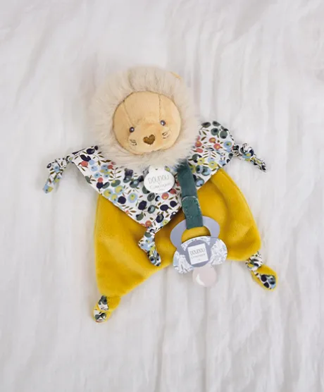 Doudou attache sucette Lion - 20 cm