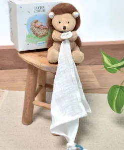 Doudou attache sucette peluche Hérisson - 12 cm - Unicef