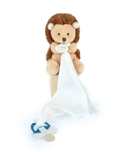 Doudou attache sucette peluche Hérisson - 12 cm - Unicef