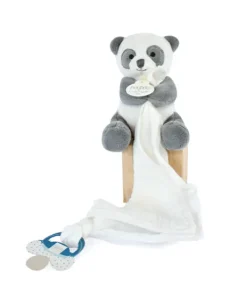 Doudou attache sucette peluche Panda - 12 cm - Unicef