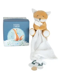 Doudou attache sucette peluche Renard - 12 cm - Unicef