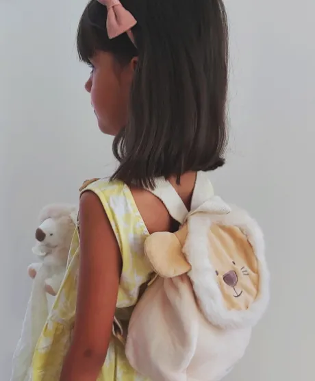 Doudou attache sucette peluche lion - 12 cm - Unicef