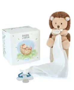 Doudou attache sucette peluche Hérisson - 12 cm - Unicef