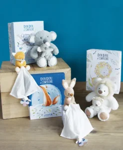 Doudou attache sucette peluche Renard - 12 cm - Unicef