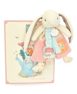 Doudou attache-sucette - LAPIN CIBOULETTE - 19 cm