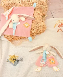 Doudou attache-sucette - LAPIN CIBOULETTE - 19  cm