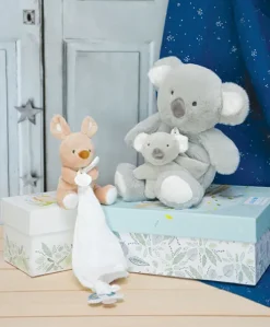 Doudou attache-sucette peluche kangourou - 12 cm - Unicef