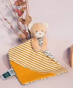 Doudou bébé ours en coton BIO - 20 cm - modèle aléatoire