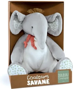 Doudou elephant gris - 30 cm