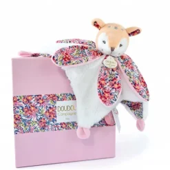 Doudou FAON blanc avec pétales - BOH'AIME -