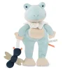 Doudou grenouille verte avec libellule - "Ma petite grenouille"