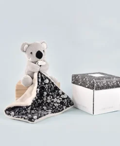 Doudou Koala gris avec mouchoir - BOH'AIME - 12 cm