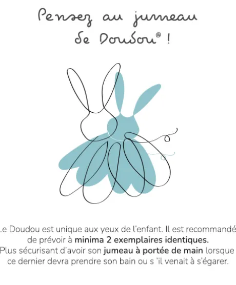 Doudou Lapin beige avec mouchoir - Sweety - 25 cm
