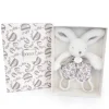 DOUDOU® lapin blanc - Doudou plat - 18 cm