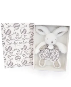 DOUDOU® lapin blanc - Doudou plat - 18 cm