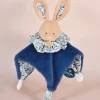 Doudou Lapin bleu - Cocon - Balle d'éveil - 3 EN 1