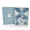 DOUDOU® lapin bleu- Doudou plat - 18  cm