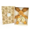 DOUDOU® lapin jaune moutarde - Doudou plat -18 cm