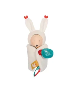 Doudou Lapin marron avec cape - Papillotte - 3 EN 1