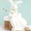 Doudou lapin mouchoir - 10 cm - Boite fleur